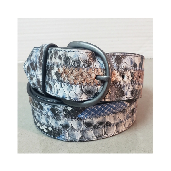 Free People Accessories - Free People Snake Embossed Leather Belt, S/M